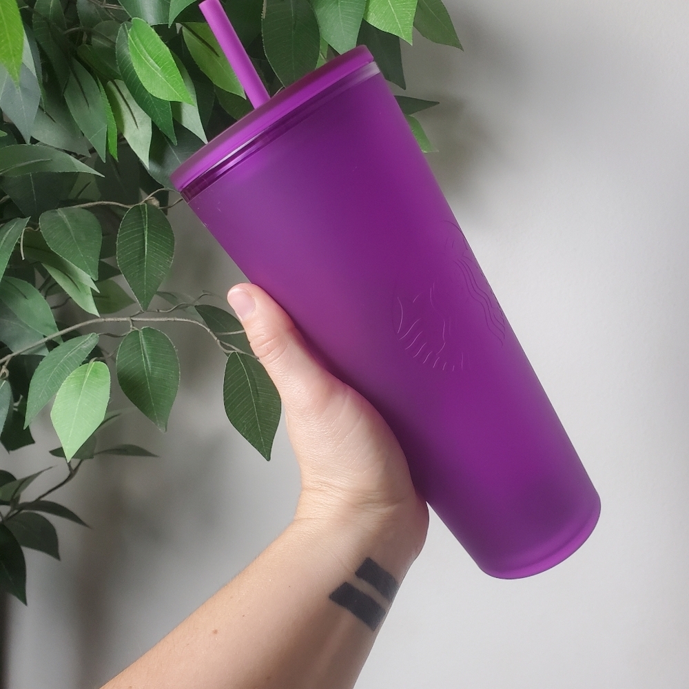 Starbucks Purple Matte Soft Touch Tumbler Venti 24 oz NEW - Picture 3 of 7